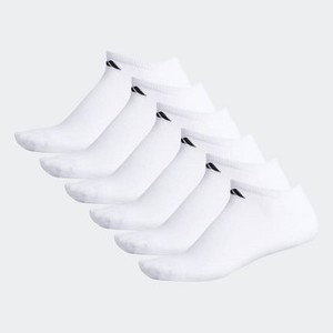 Mens Training Athletic No-Show Socks 6 Pairs [아디다스 양말] White/Black (101642)